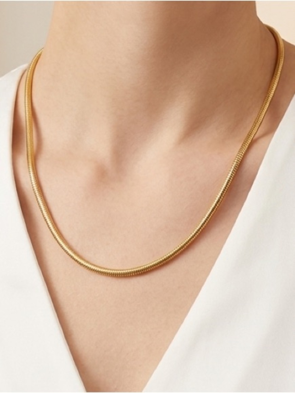 Herringbone Snake Chain Necklace | 18k Gold Plated | Luxury Jewelry | 1.7 mm